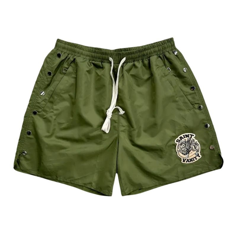 Olive Saint Vanity Logo Nylon Shorts Olive Saint Vanity Logo Nylon Shorts